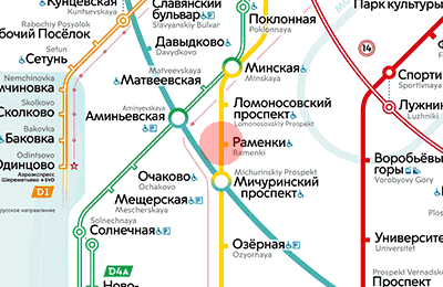 Ramenki station map
