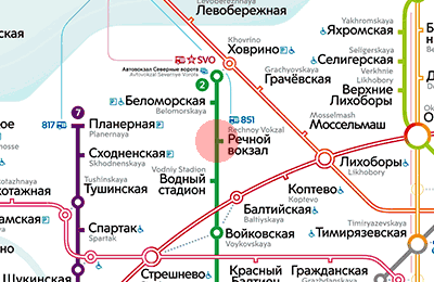 Rechnoy Vokzal station map