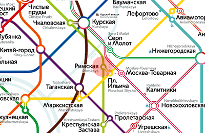 Rimskaya station map