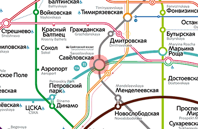 Savyolovskaya station map