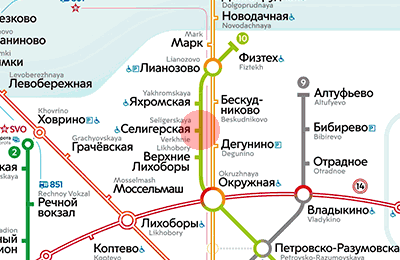 Seligerskaya station map