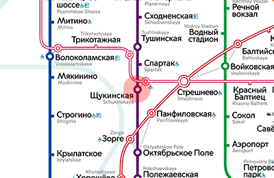 Shchukinskaya station map