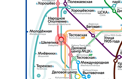 Shelepikha station map