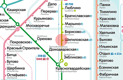 Shipilovskaya station map