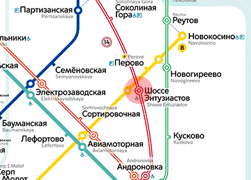 Shosse Entuziastov station map