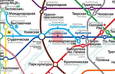 Smolenskaya station map