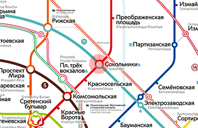 Sokolniki station map