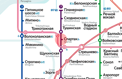 Spartak station map