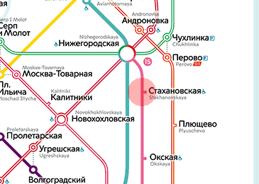 Stakhanovskaya station map