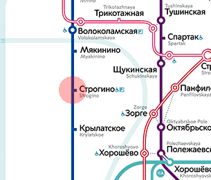 Strogino station map