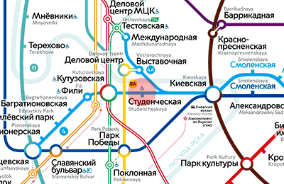Studencheskaya station map