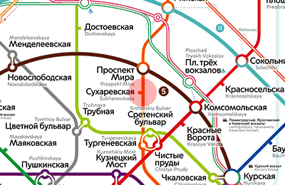 Sukharevskaya station map