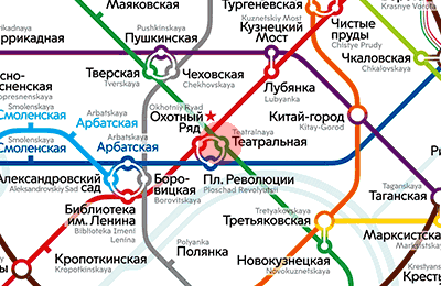 Teatralnaya station map