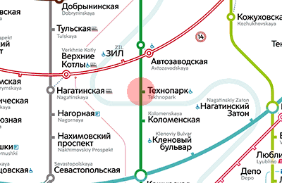Tekhnopark station map