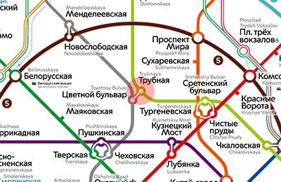 Trubnaya station map