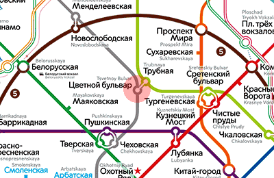 Tsvetnoy Bulvar station map