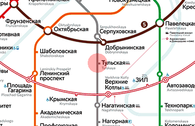 Tulskaya station map