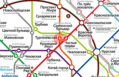 Turgenevskaya station map