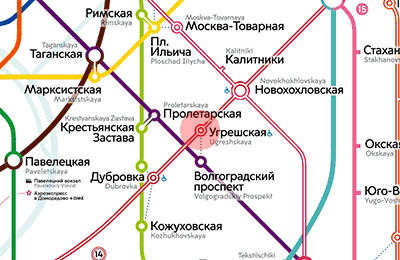 Ugreshskaya station map