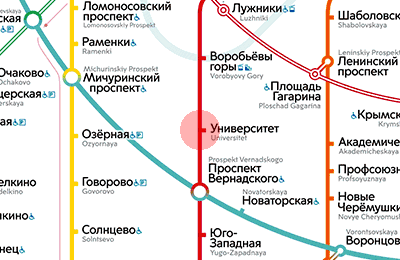 Universitet station map