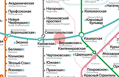 Varshavskaya station map