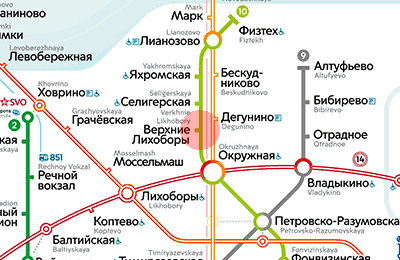 Verkhnie Likhobory station map