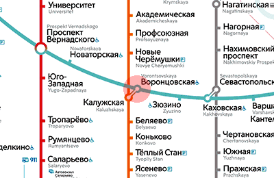 Vorontsovskaya station map
