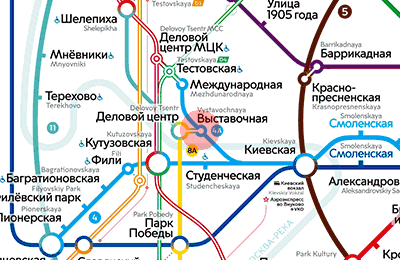 Vystavochnaya station map