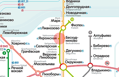 Yakhromskaya station map