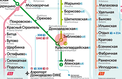 Zyablikovo station map