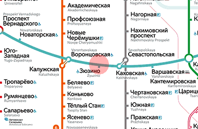Zyuzino station map