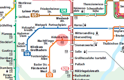 Aidenbachstrasse station map