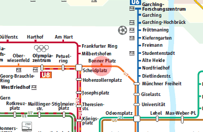 Bonner Platz station map