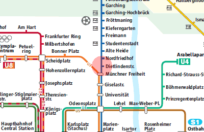Dietlindenstrasse station map