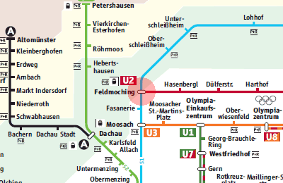 Feldmoching station map