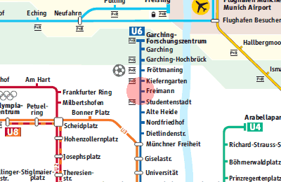 Freimann station map