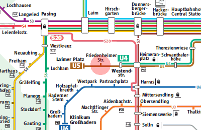 Friedenheimer Strasse station map