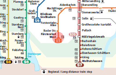 Furstenried West station map