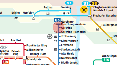 Garching station map