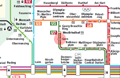 Gern station map