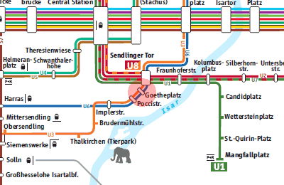 Goetheplatz station map