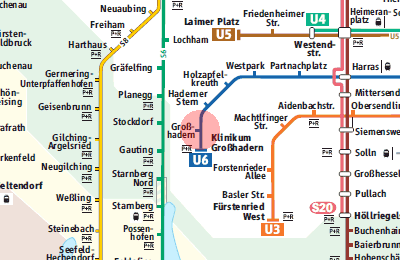 Grosshadern station map