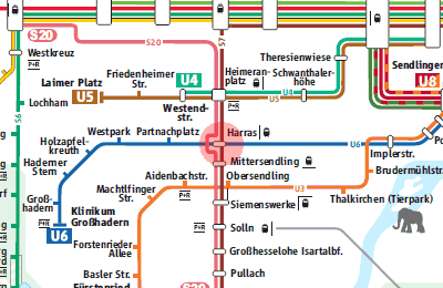 Harras station map