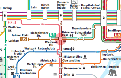 Heimeranplatz station map