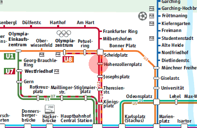 Hohenzollernplatz station map