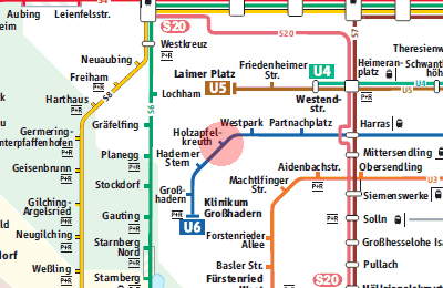 Holzapfelkreuth station map