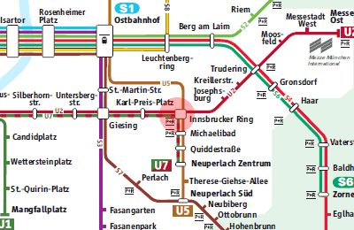 Innsbrucker Ring station map