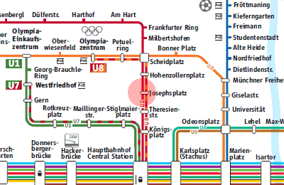 Josephsplatz station map