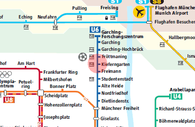 Kieferngarten station map
