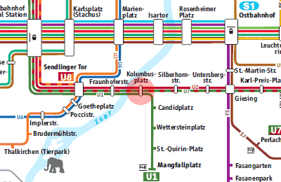 Kolumbusplatz station map